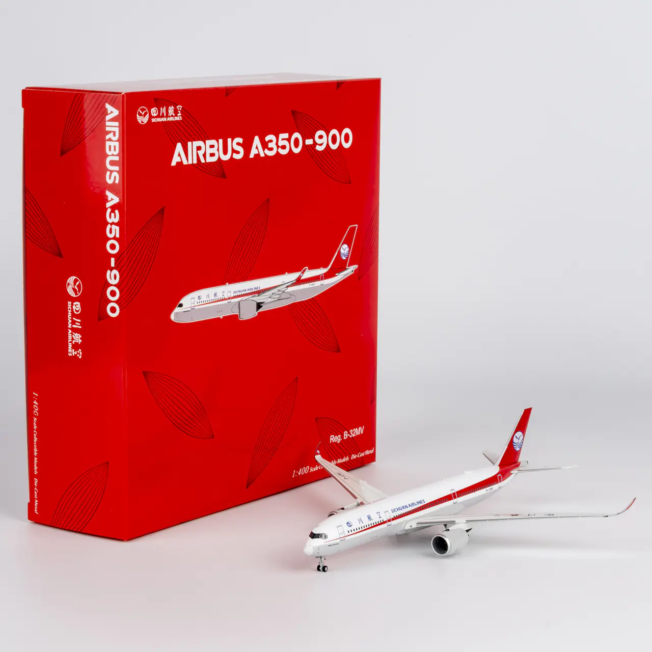 Collectible Diecast Aircraft Model Airbus A350-900 39111 NG Models 1:400 Sichuan Airlines Reg: B-32MV