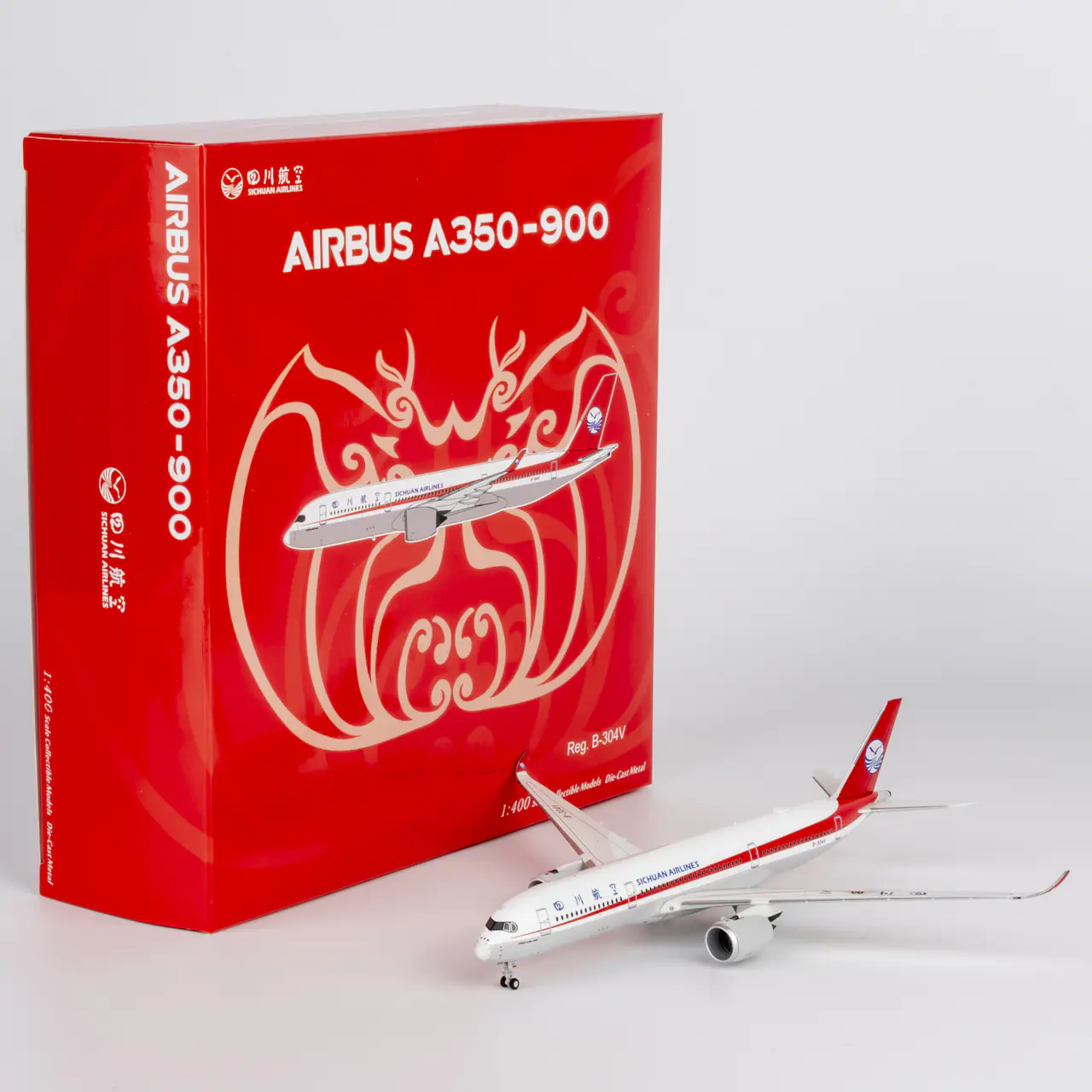 Collectible Diecast Aircraft Model Airbus A350-900 39113 NG Models 1:400 Sichuan Airlines Reg: B-304V