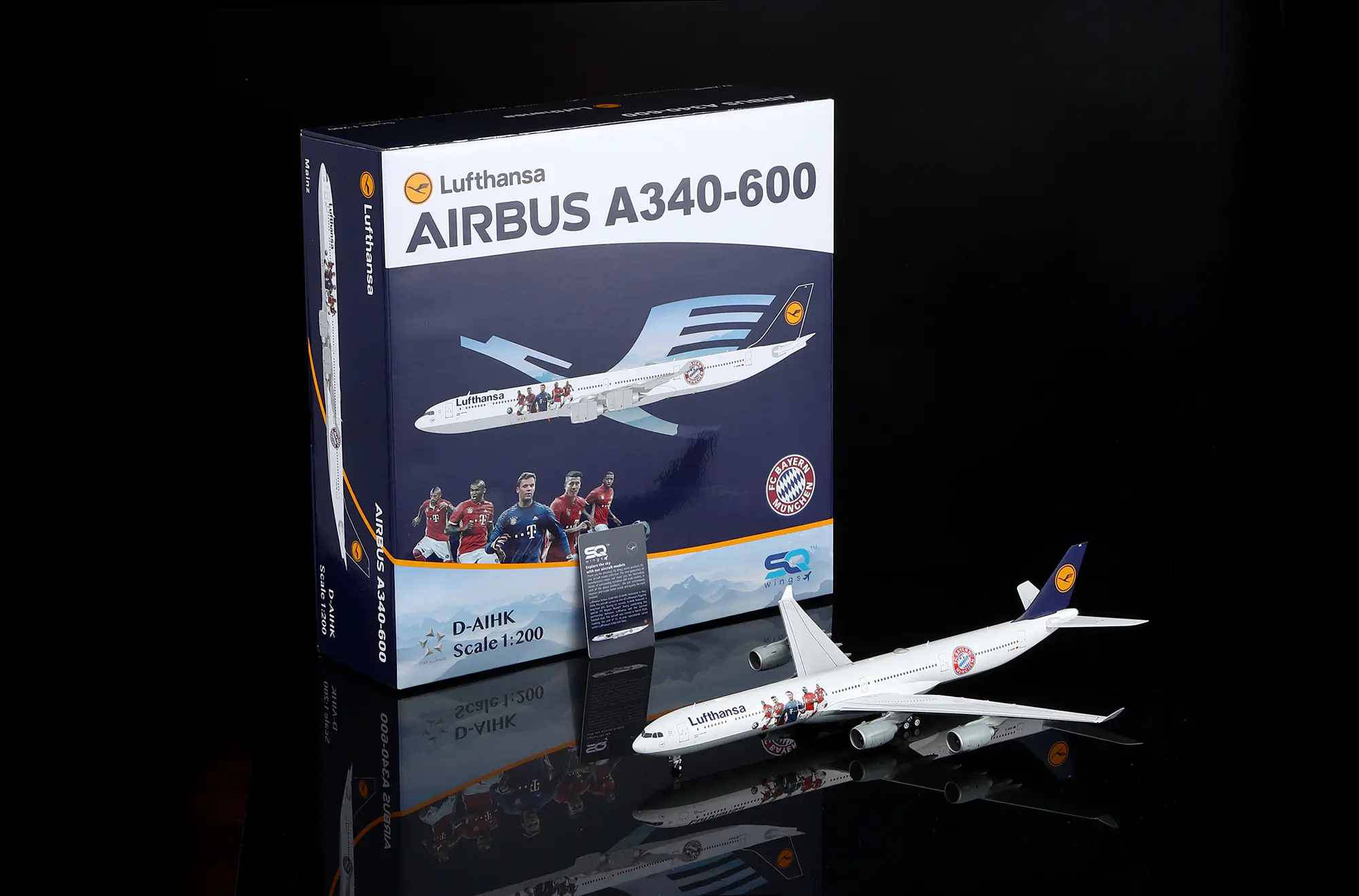 Collectible Diecast Aircraft Model Airbus A340-600 L2281 SQ Wings 1:200 Lufthansa Reg: D-AIHK