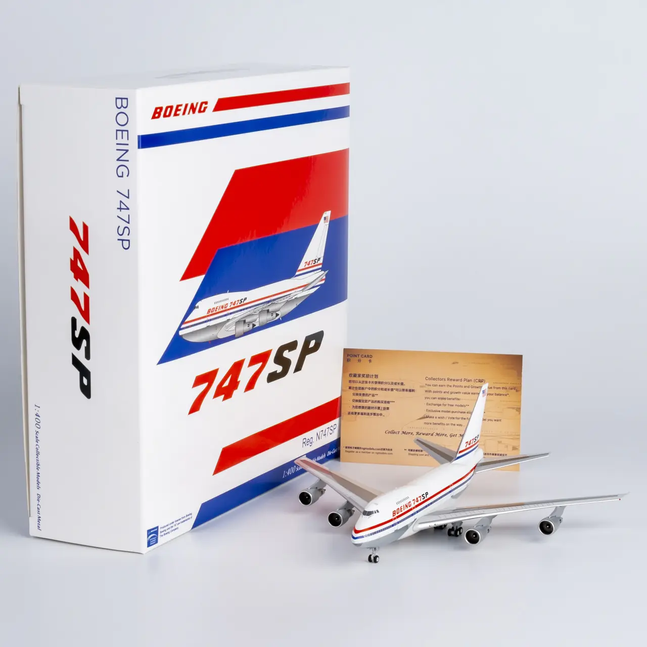 Collectible Diecast Aircraft Model Boeing B747SP 07038 NG Models 1:400 'House Color' Reg: N747SP