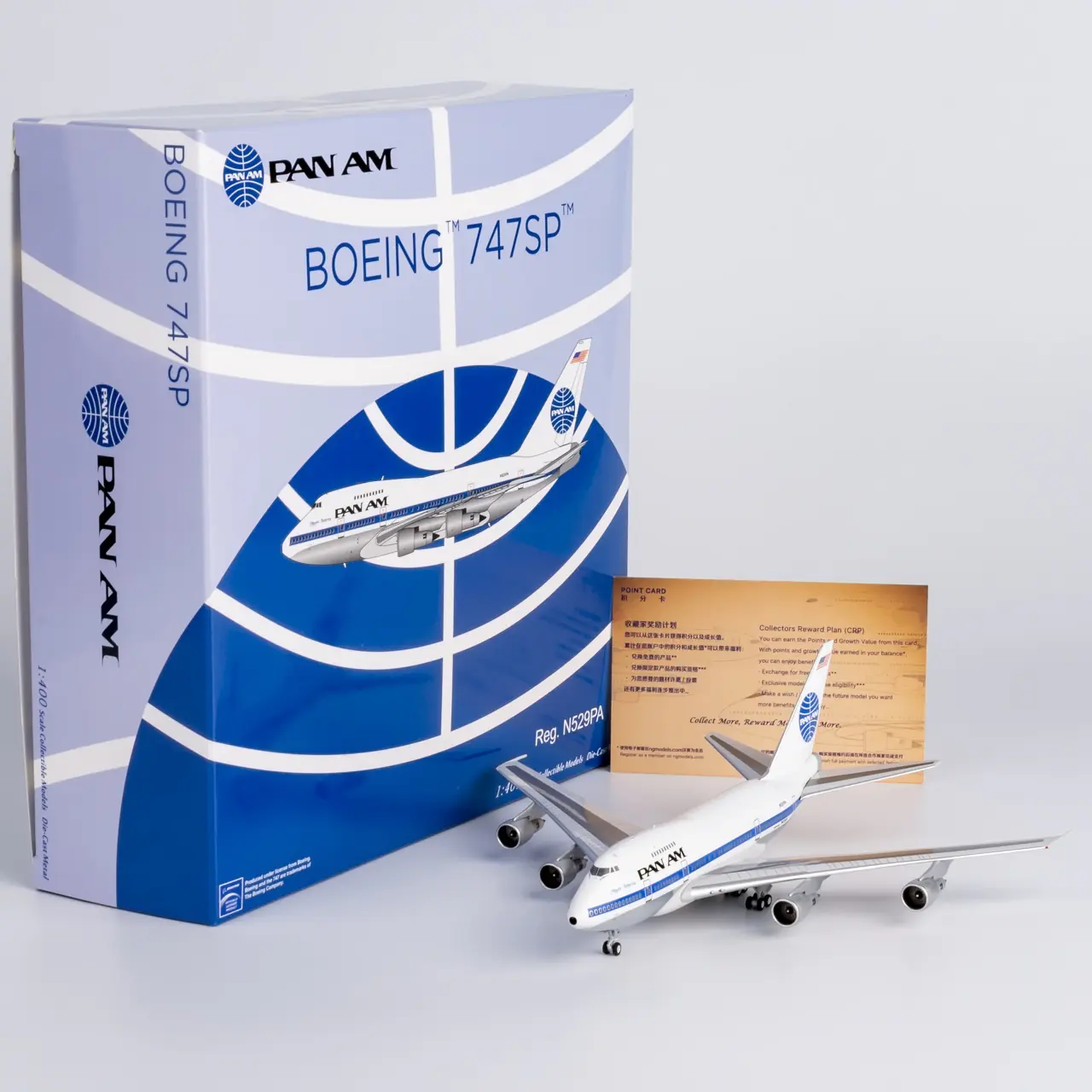 Collectible Diecast Aircraft Model Boeing B747SP 07040 NG Models 1:400 Pan American World Airways - Pan Am Reg: N529PA
