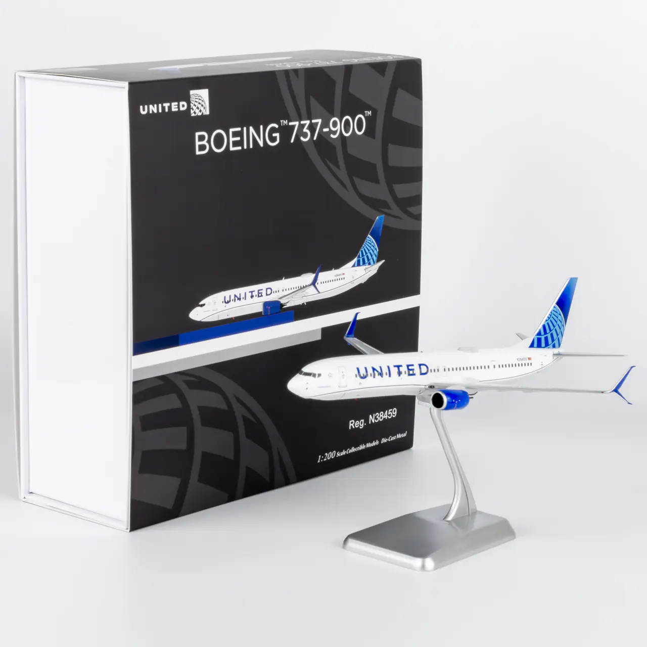Collectible Diecast Aircraft Model Boeing B737-900ER 09002 NG Models 1:200 United Airlines Reg: N38459