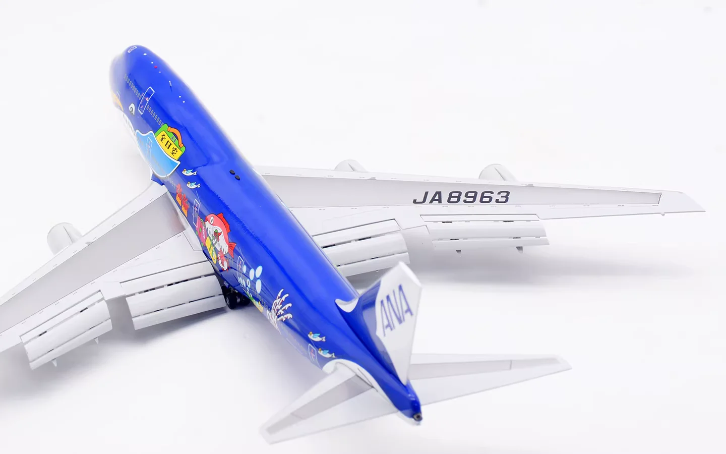 Collectible Diecast Aircraft Model Boeing B747-400D L2086FD SQ Wings 1:200 ANA All Nippon Airways Reg: JA8963 Flaps Down