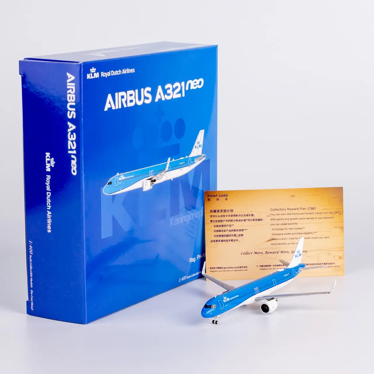 Collectible Diecast Aircraft Model Airbus A321neo 13109 NG Models 1:400 KLM Royal Dutch Airlines Reg: PH-AXA