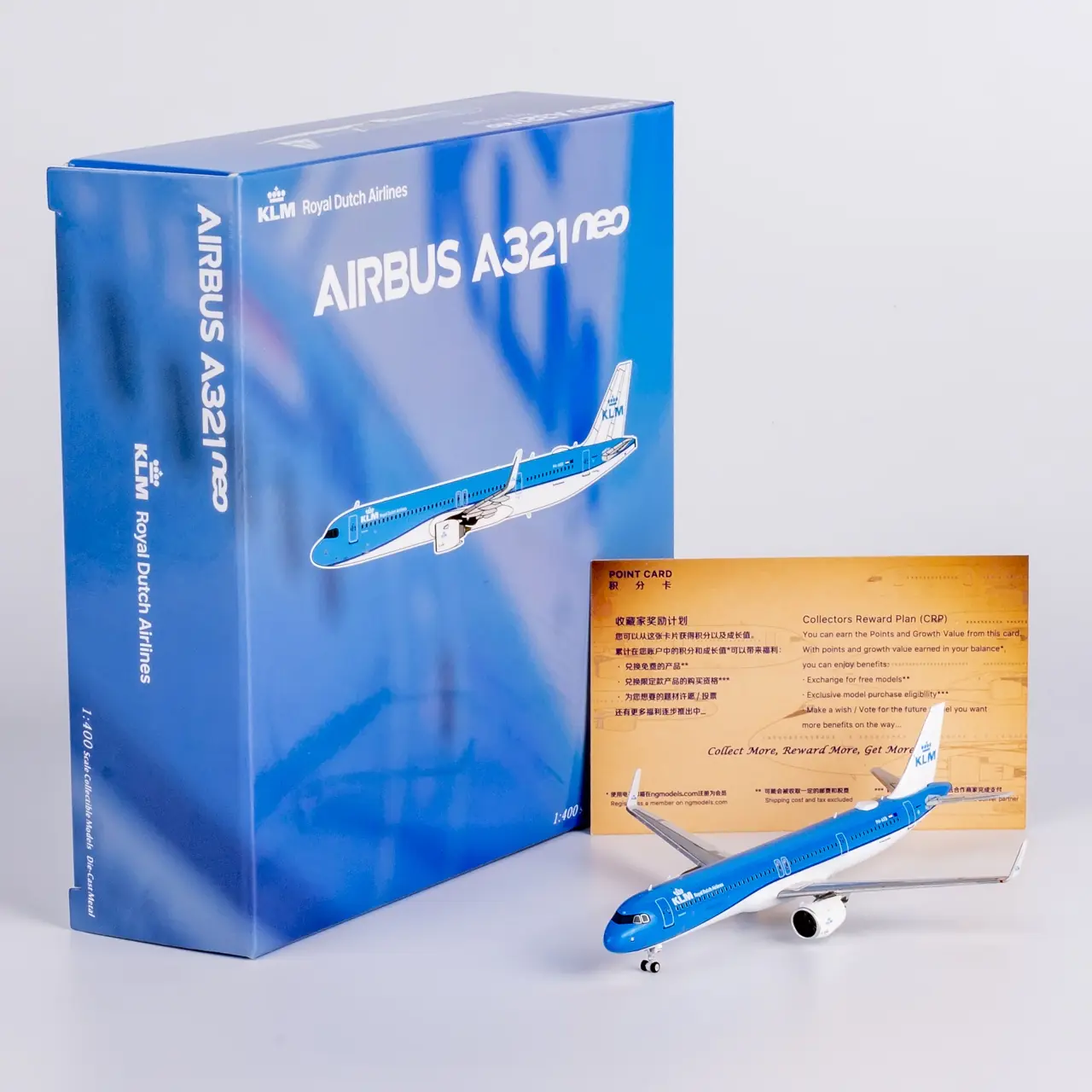 Collectible Diecast Aircraft Model Airbus A321neo 13119 NG Models 1:400 KLM Royal Dutch Airlines Reg: PH-AXB