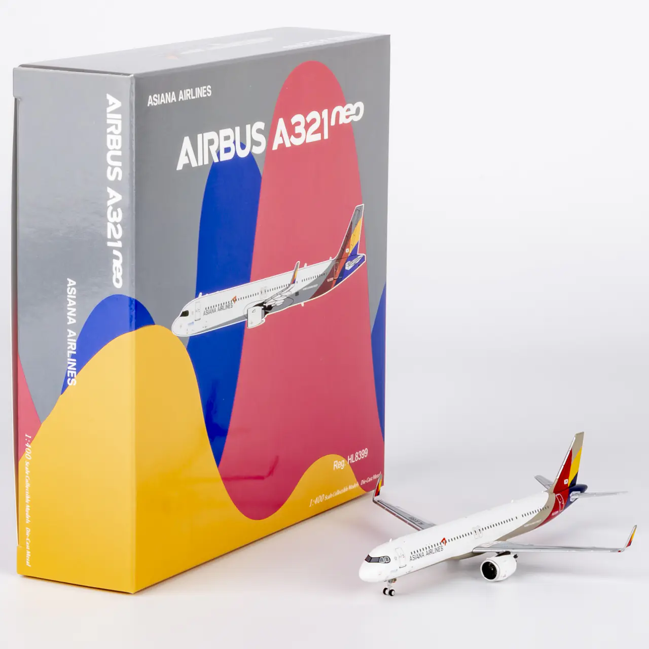 Collectible Diecast Aircraft Model Airbus A321neo 13128 NG Models 1:400 Asiana Airlines Reg: HL8399