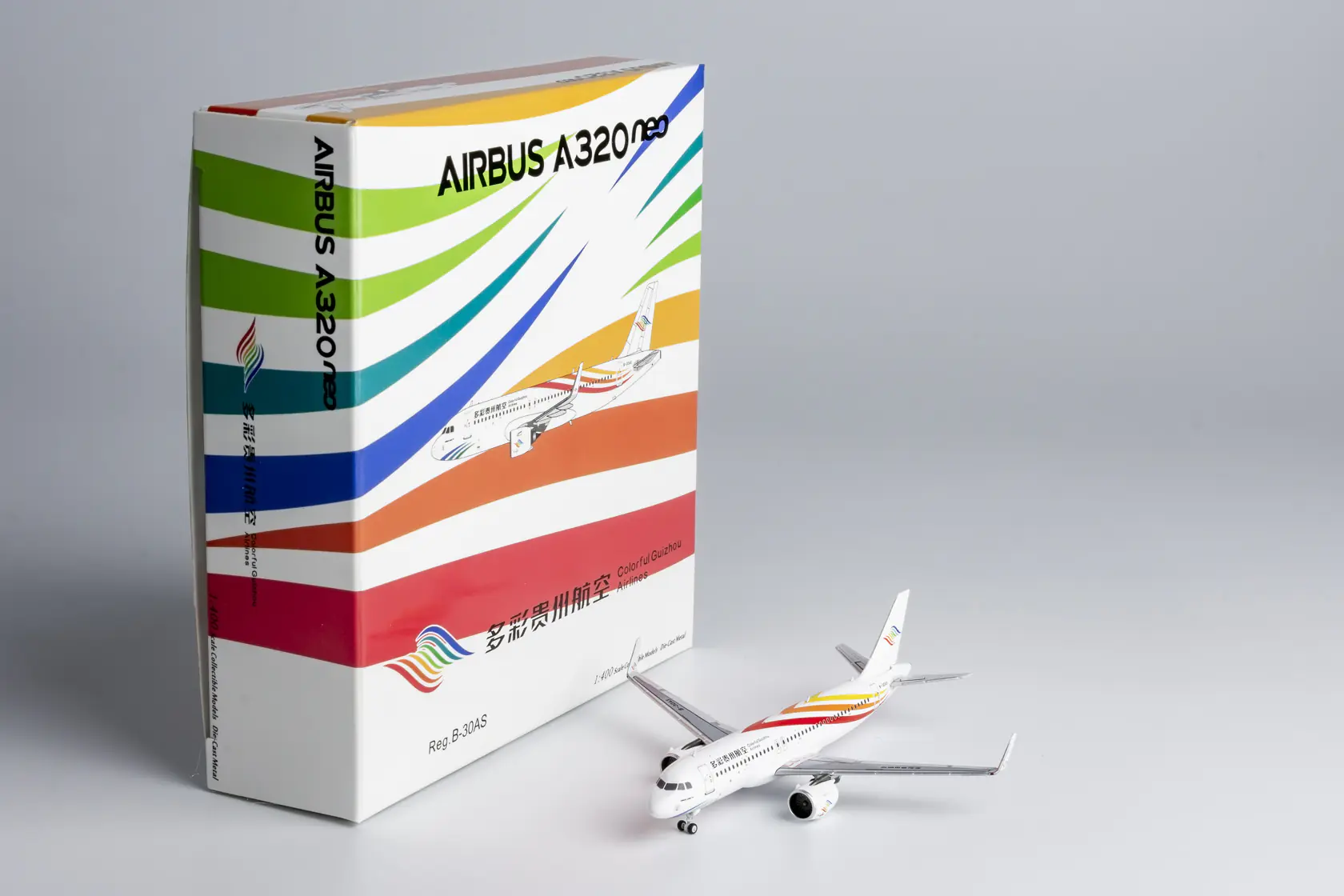 Collectible Diecast Aircraft Model Airbus A320neo 15048 NG Models 1:400 Colorful Guizhou Airlines Reg: B-30AS