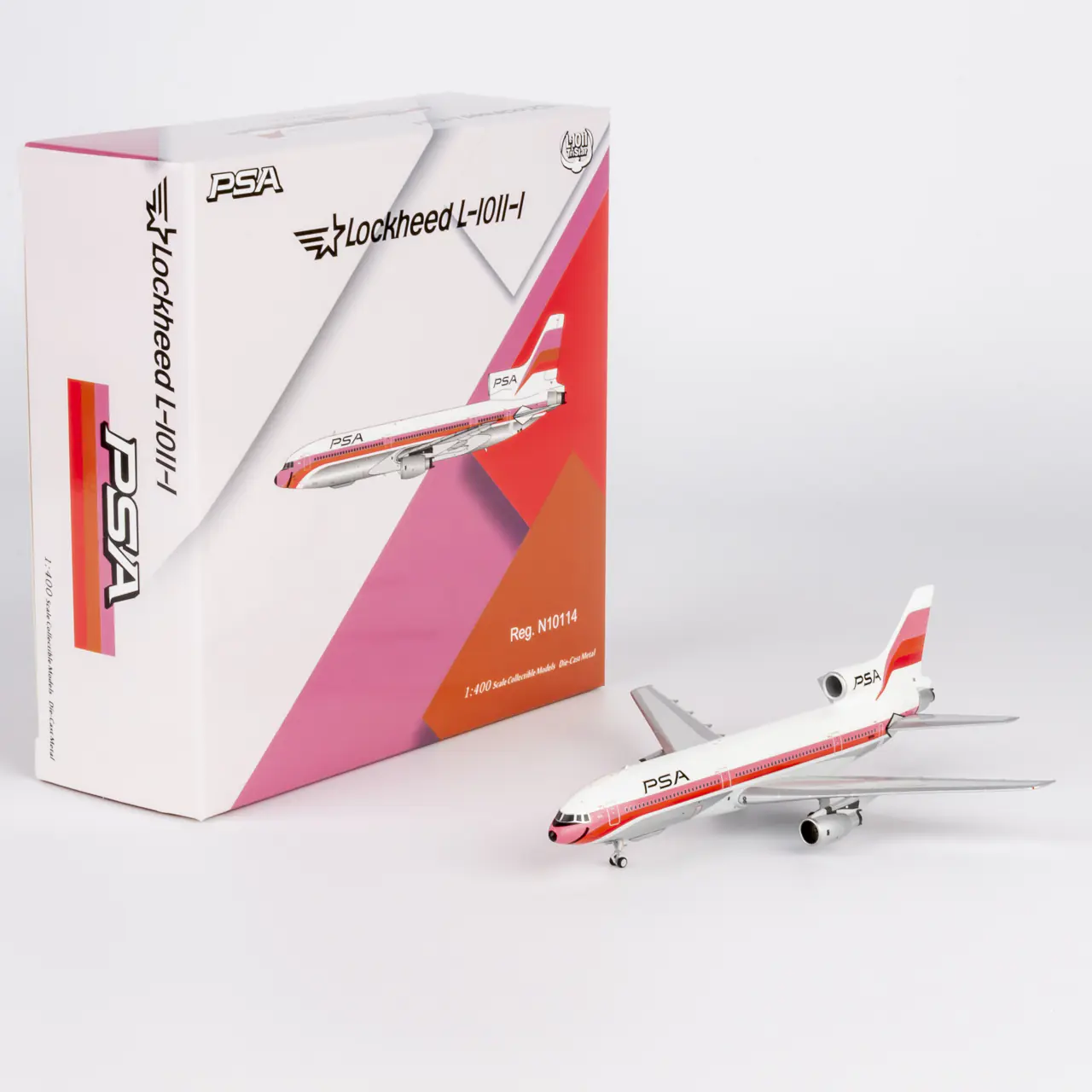 Collectible Diecast Aircraft Model LOCKHEED L-1011 31038 NG Models 1:400 Pacific Southwest Airlines Reg: N10114