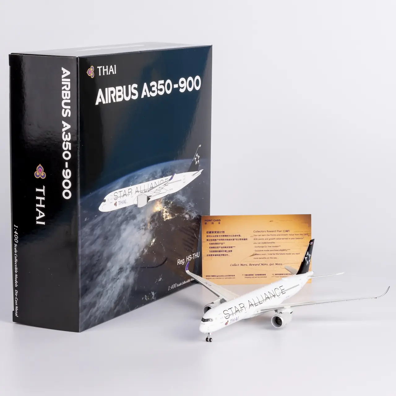 Collectible Diecast Aircraft Model Airbus A350-900 39083 NG Models 1:400 Thai Airways International Reg: HS-THU
