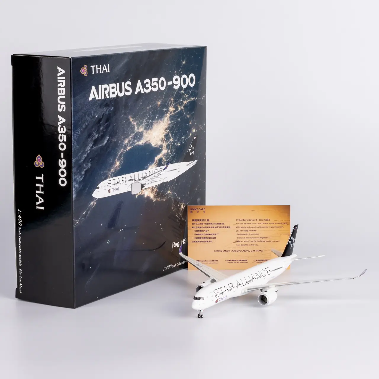 Collectible Diecast Aircraft Model Airbus A350-900 39085 NG Models 1:400 Thai Airways International Reg: HS-THQ