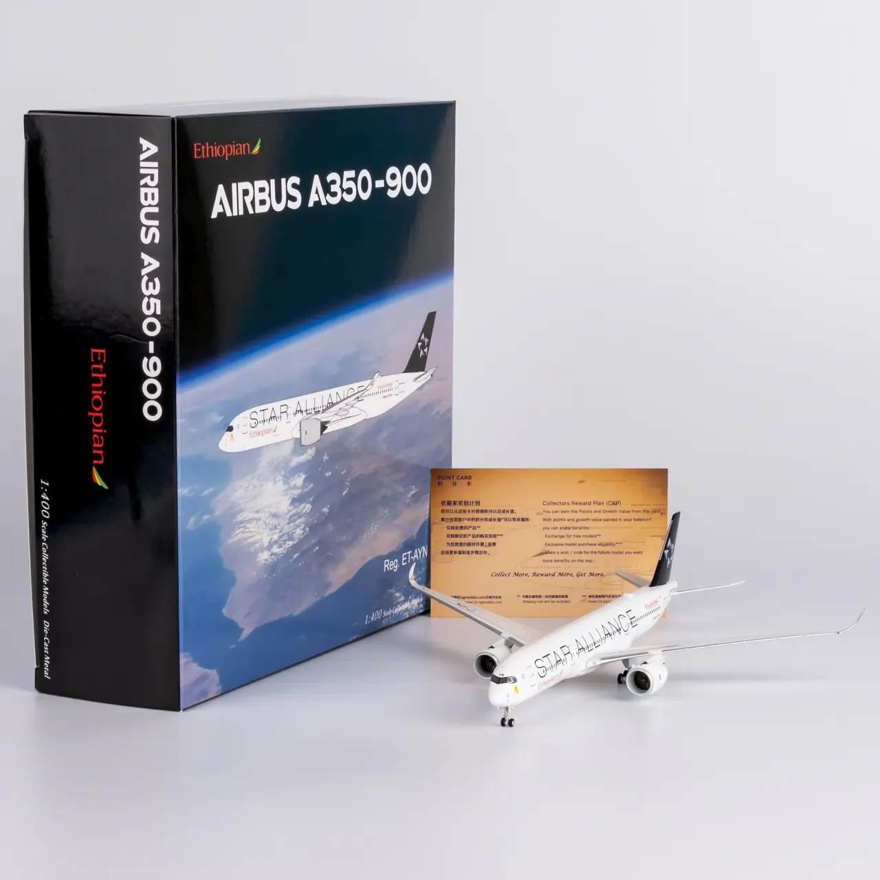 Collectible Diecast Aircraft Model Airbus A350-900 39088 NG Models 1:400 Ethiopian Airlines Reg: ET-AYN