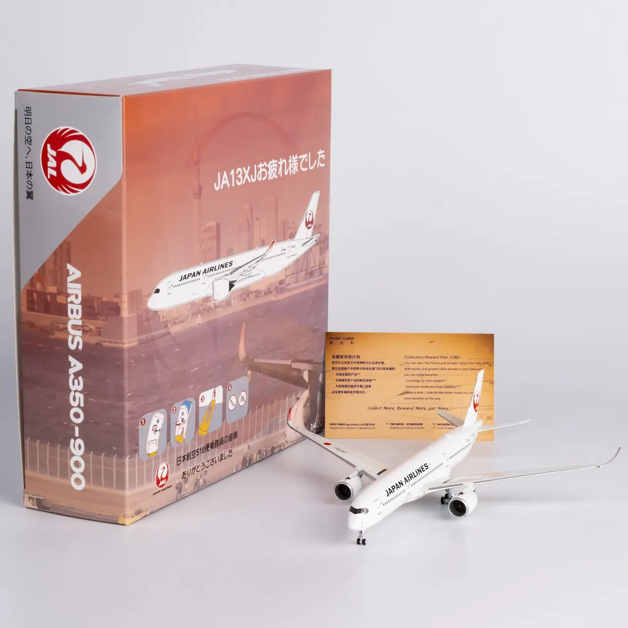 Collectible Diecast Aircraft Model Airbus A350-900 39090 NG Models 1:400 Japan Airlines JAL Reg: JA13XJ