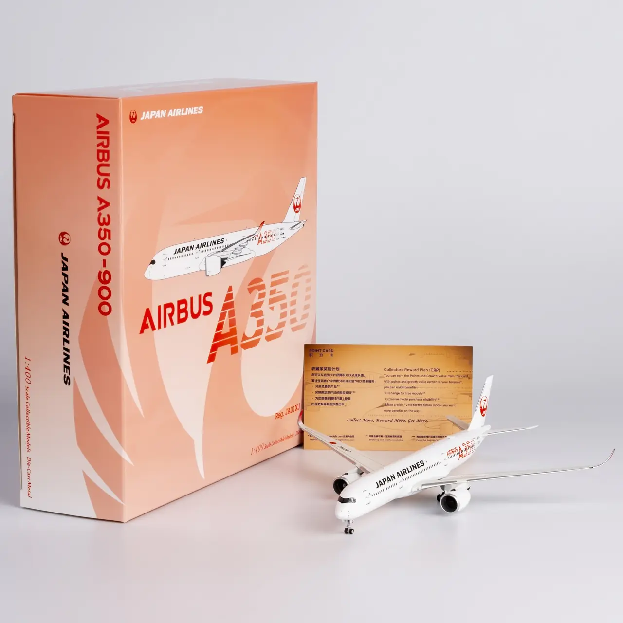 Collectible Diecast Aircraft Model Airbus A350-900 39095 NG Models 1:400 Japan Airlines JAL Reg: JA01XJ