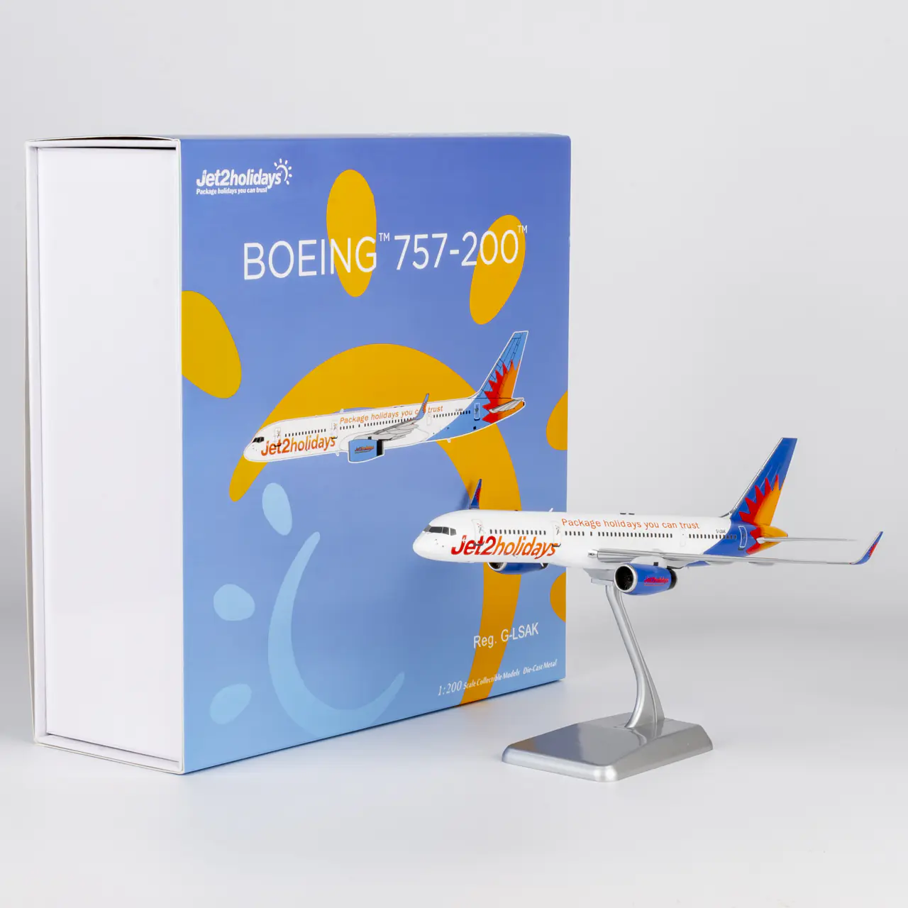 Collectible Diecast Aircraft Model Boeing B757-200 42050 NG Models 1:200 Jet2.com Reg: G-LSAK