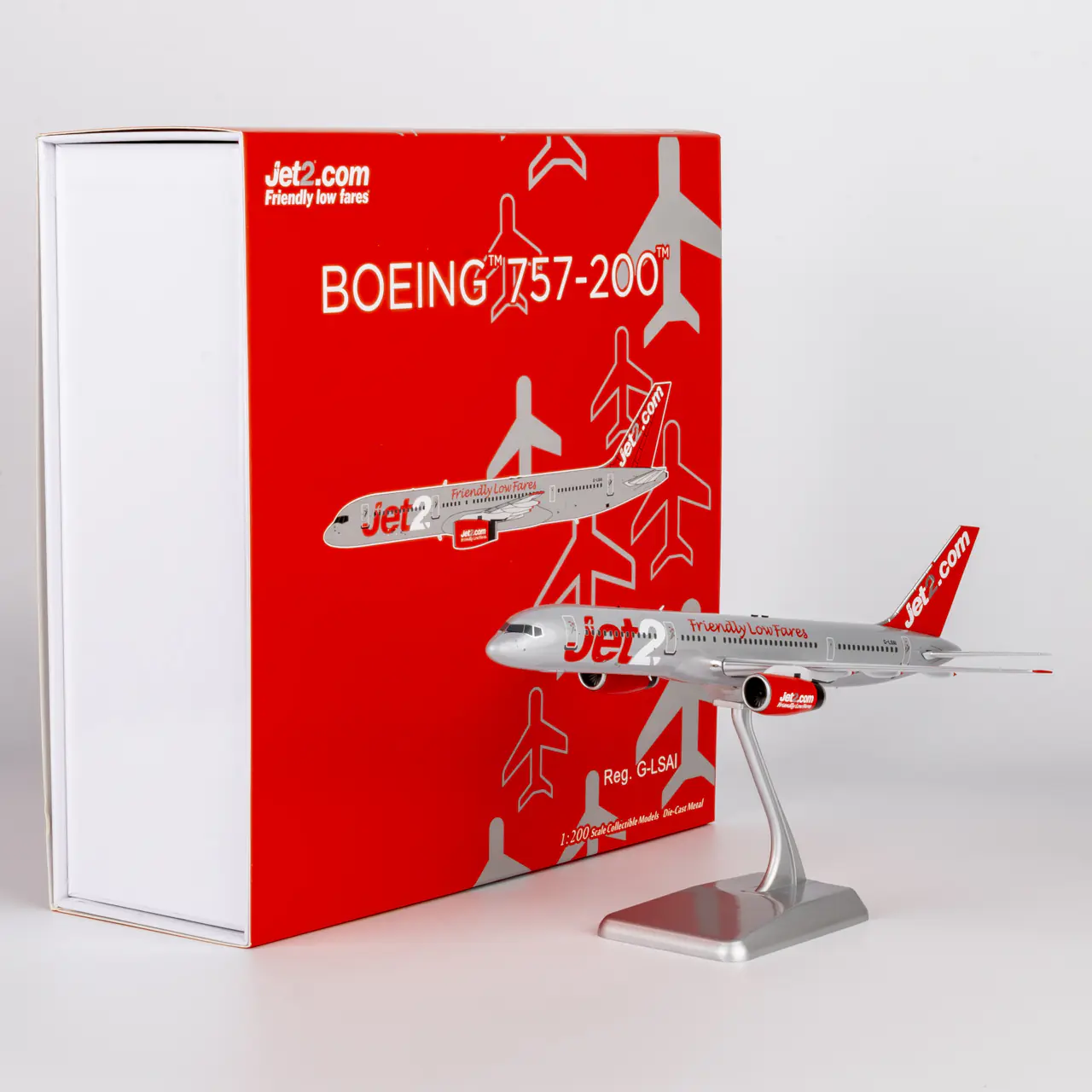 Collectible Diecast Aircraft Model Boeing B757-200 42052 NG Models 1:200 Jet2.com Reg: G-LSAI