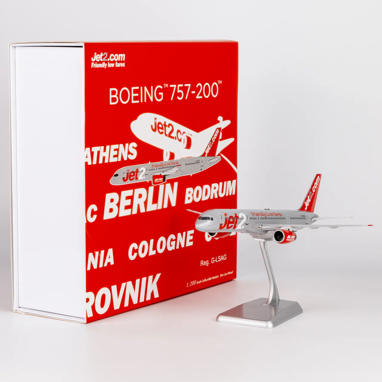 Collectible Diecast Aircraft Model Boeing B757-200 42054 NG Models 1:200 Jet2.com Reg: G-LSAG