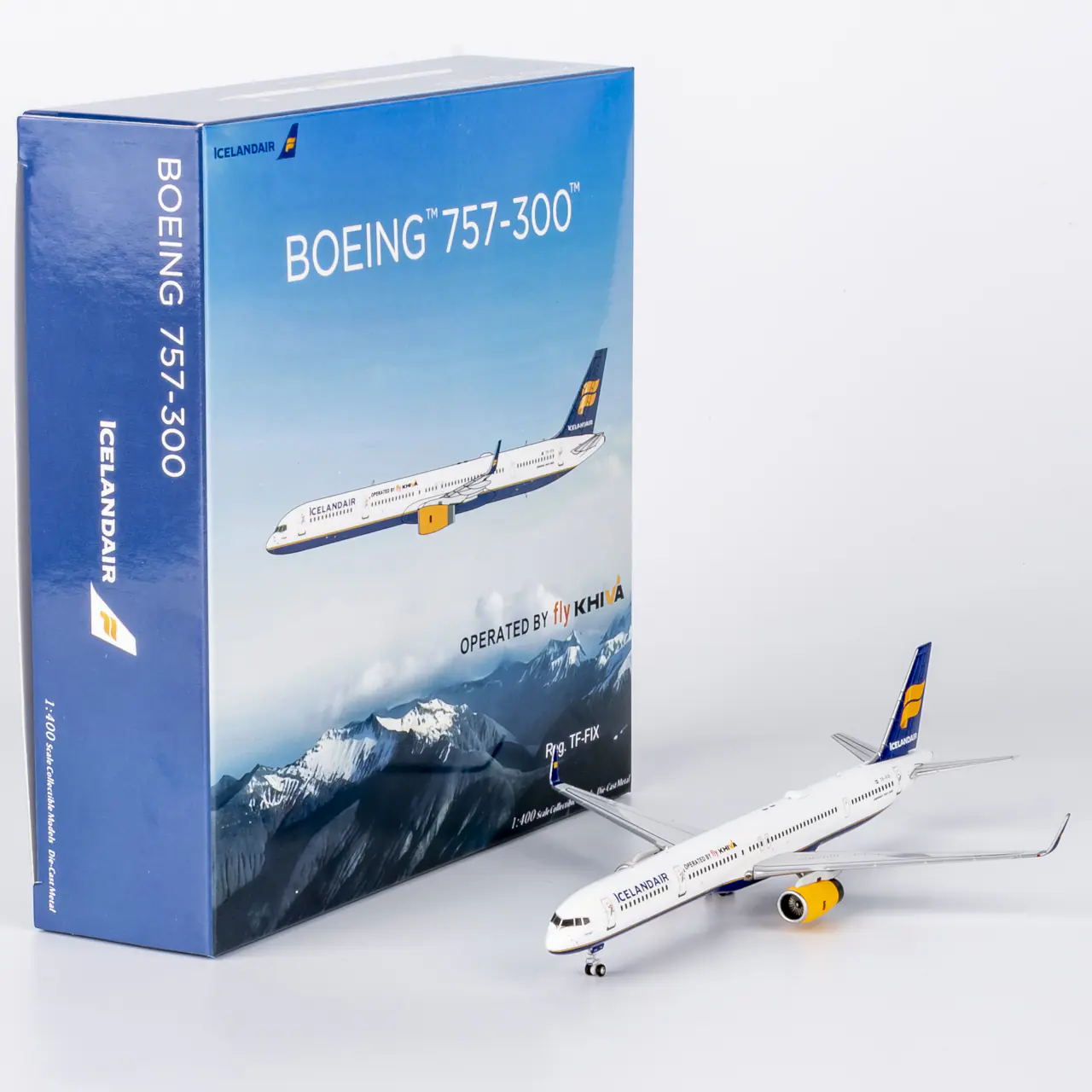 Collectible Diecast Aircraft Model Boeing B757-300 45007 NG Models 1:400 Icelandair(Fly Khiva) Reg: TF-FIX