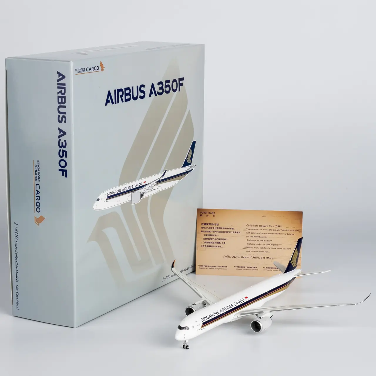 Collectible Diecast Aircraft Model Airbus A350F 46003 NG Models 1:400 Singapore Airlines Cargo