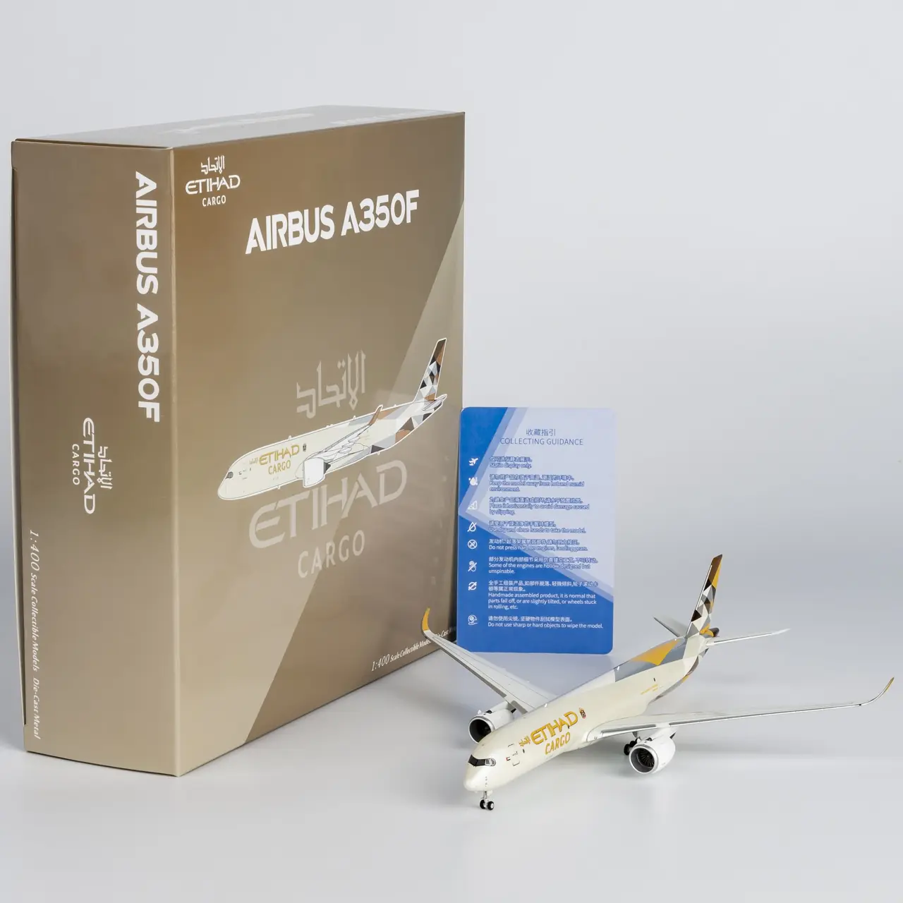 Collectible Diecast Aircraft Model Airbus A350F 46006 NG Models 1:400 Etihad Airways