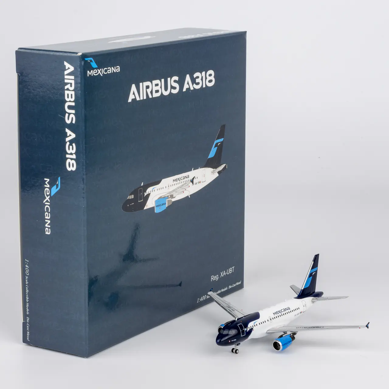 Collectible Diecast Aircraft Model Airbus A318-100 48027 NG Models 1:400 Mexicana Reg: XA-UBT