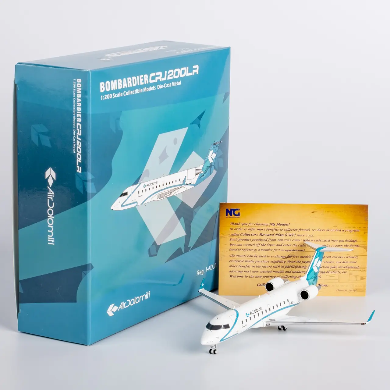 52089 Alloy Collectible Plane Gift NG Model 1:200 Air Dolomiti Bombardier CRJ-200LR Diecast Aircraft Jet Model I-ADJA