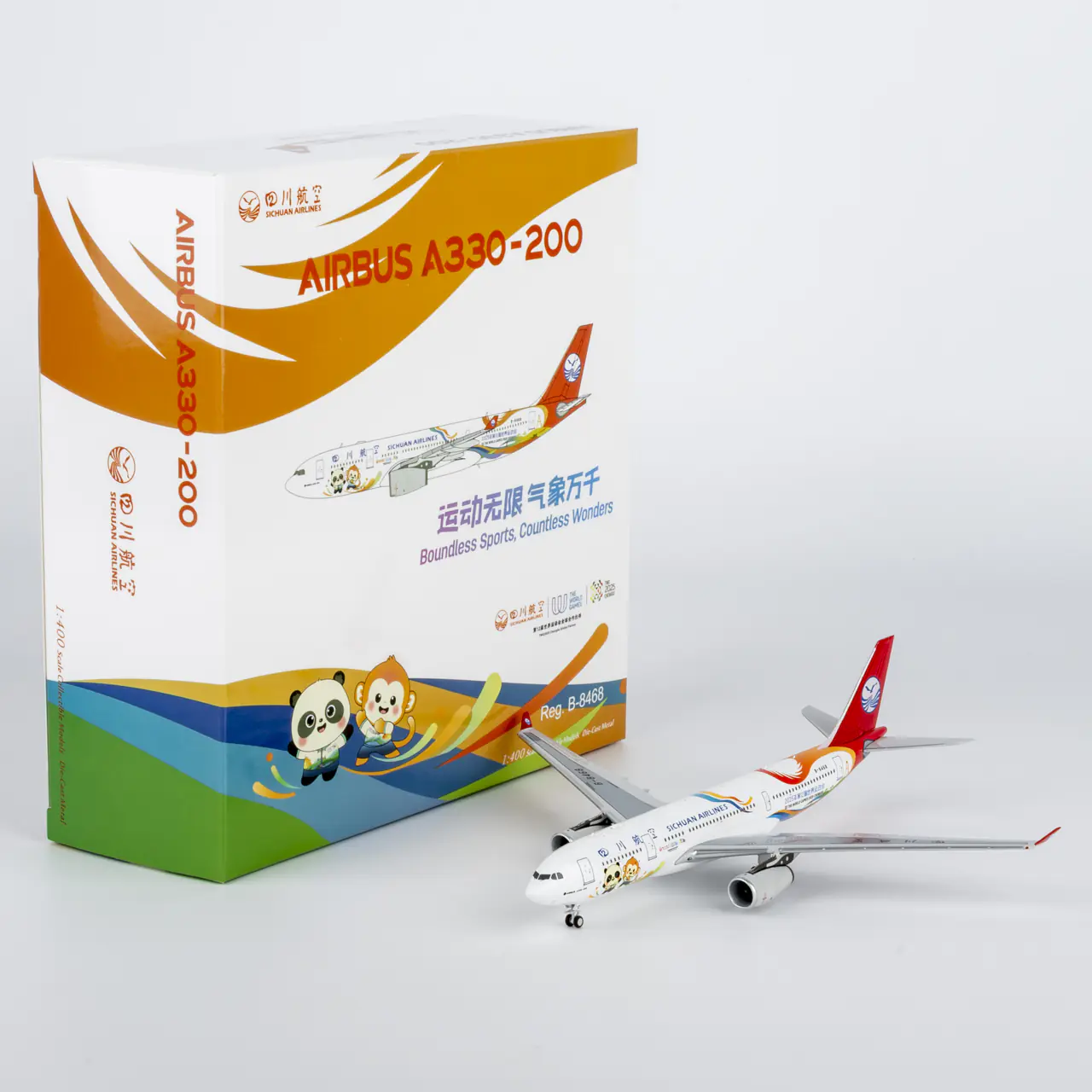 Collectible Diecast Aircraft Model Airbus A330-200 61100 NG Models 1:400 Sichuan Airlines Reg: B-8468