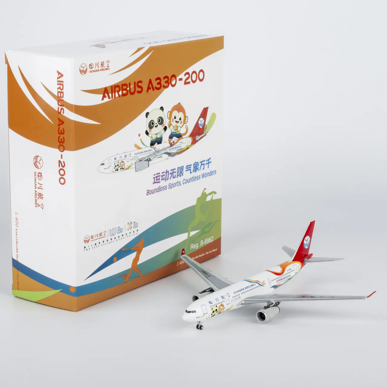 Collectible Diecast Aircraft Model Airbus A330-200 61101 NG Models 1:400 Sichuan Airlines Reg: B-8962