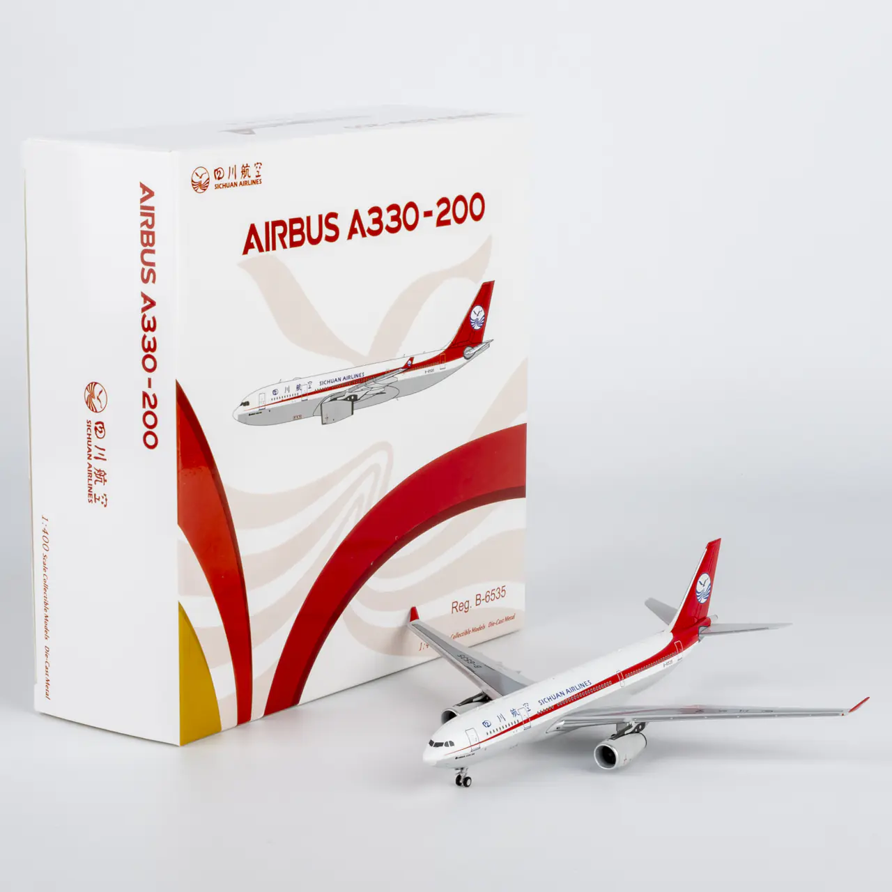 Collectible Diecast Aircraft Model Airbus A330-200 61103 NG Models 1:400 Sichuan Airlines Reg: B-6535
