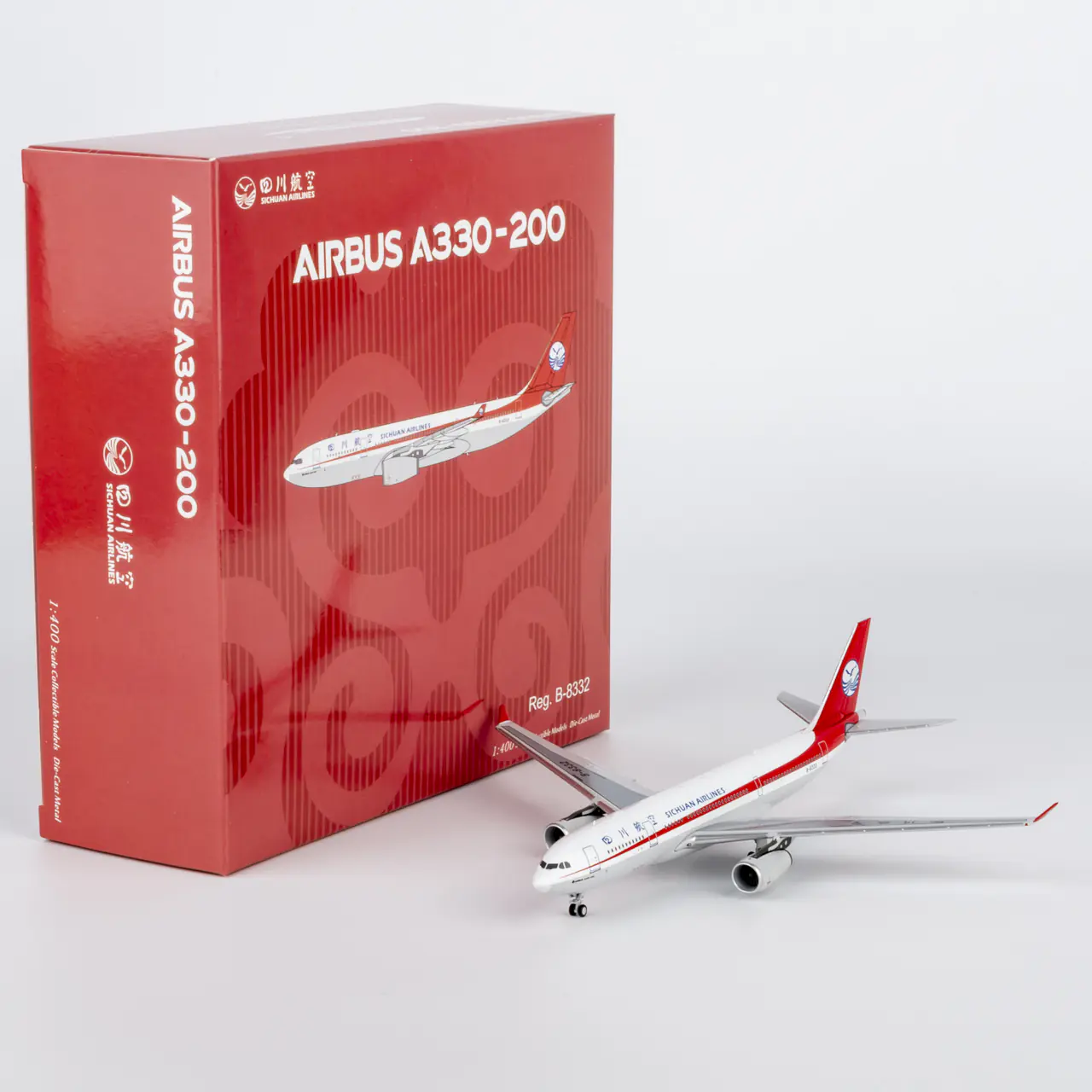 Collectible Diecast Aircraft Model Airbus A330-200 61104 NG Models 1:400 Sichuan Airlines Reg: B-8332