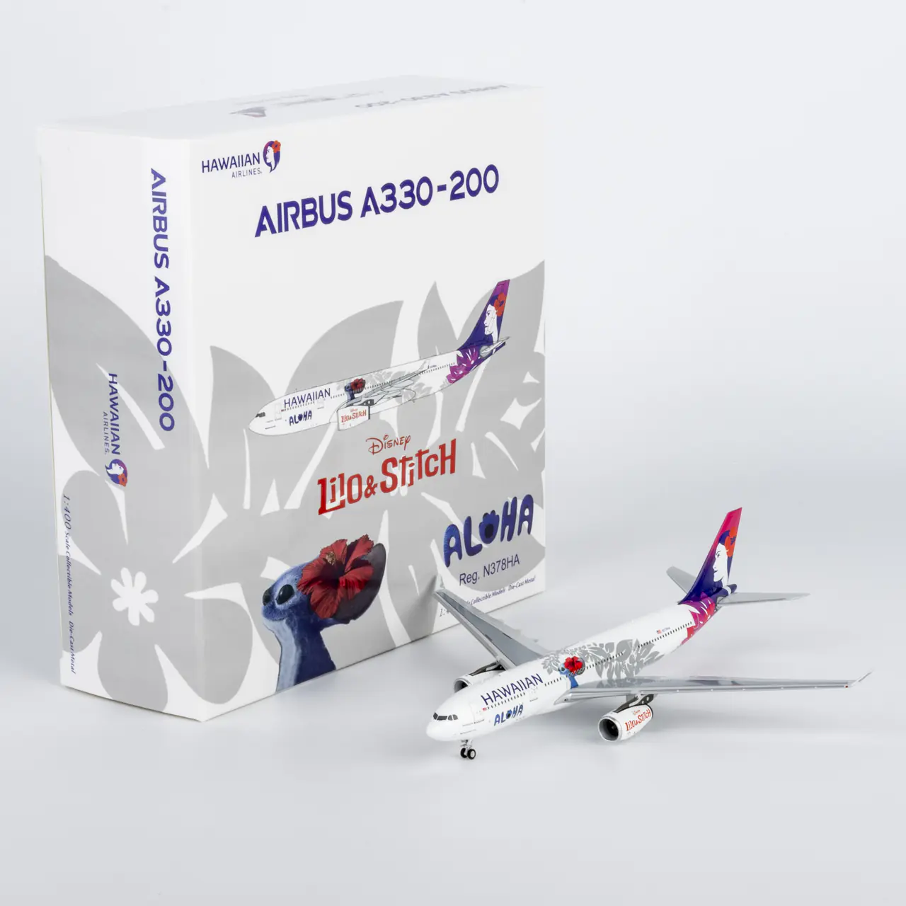 Collectible Diecast Aircraft Model Airbus A330-200 61105 NG Models 1:400 Hawaiian Airlines Reg: N378HA