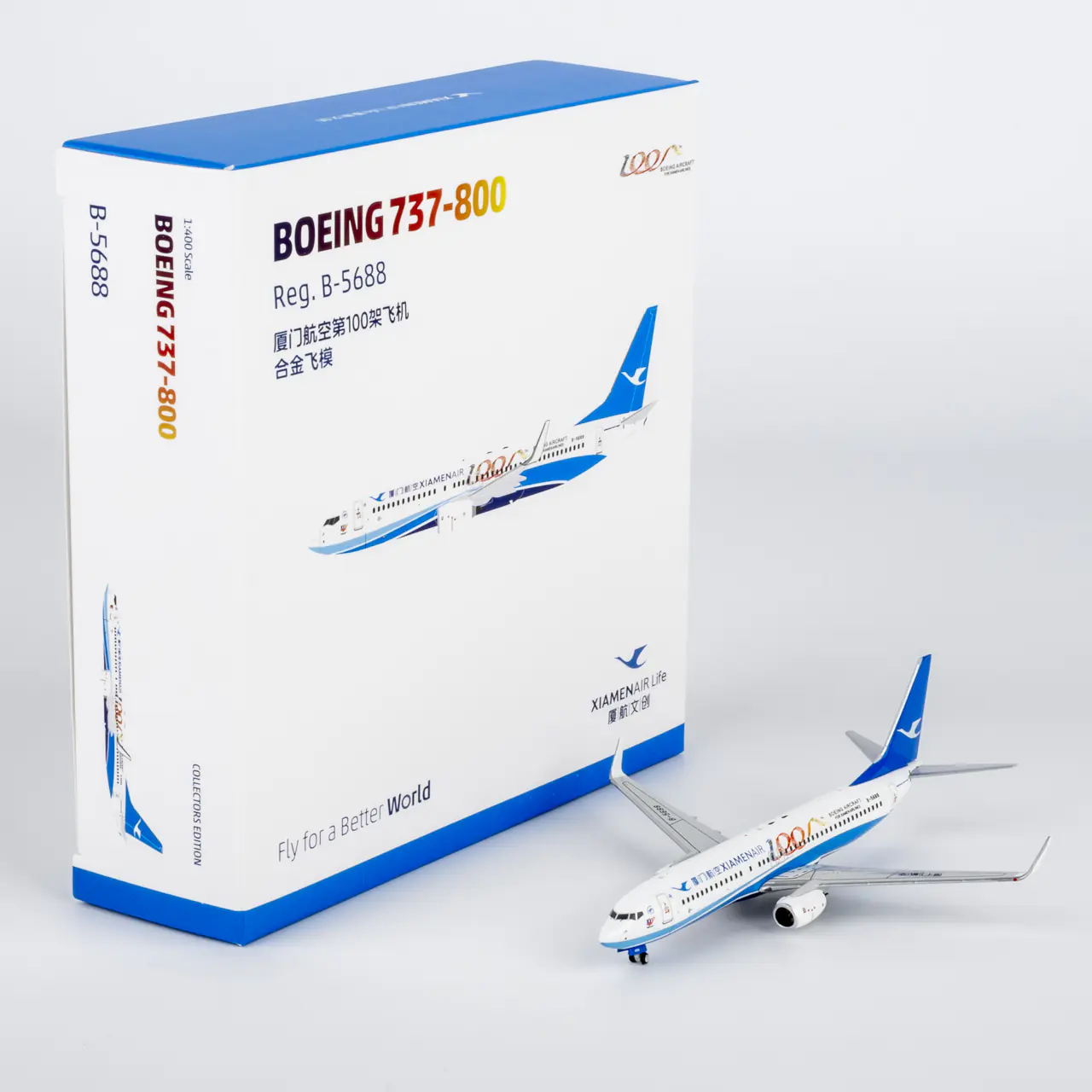 Collectible Diecast Aircraft Model Boeing B737-800 64147 NG Models 1:400 Xiamen Airlines Reg: B-5688