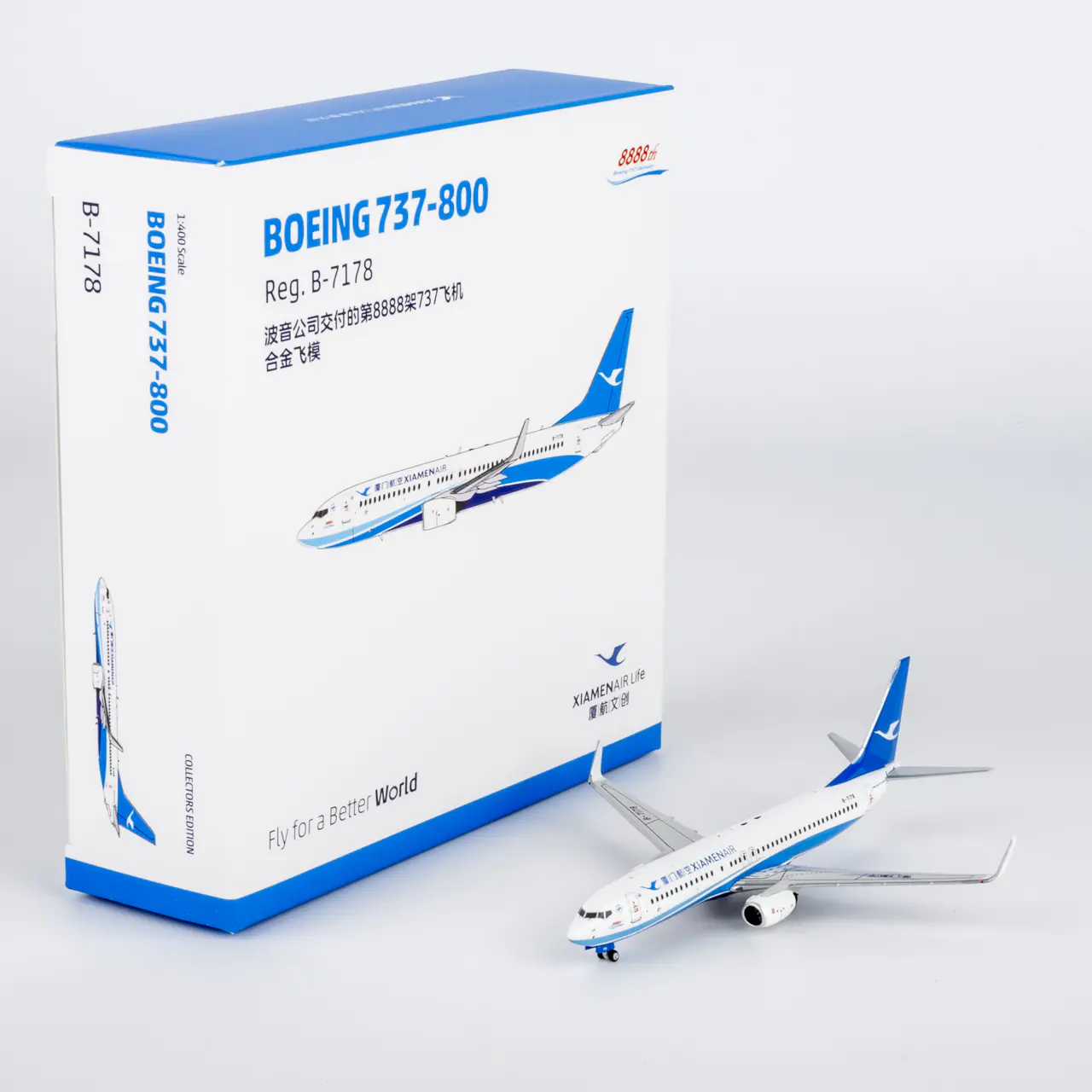 Collectible Diecast Aircraft Model Boeing B737-800 64148 NG Models 1:400 Xiamen Airlines Reg: B-7178