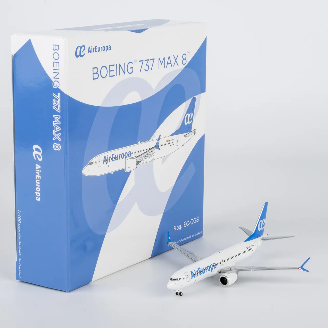 Collectible Diecast Aircraft Model Boeing B737 MAX 8 88044 NG Models 1:400 Air Europa Reg: EC-OGS