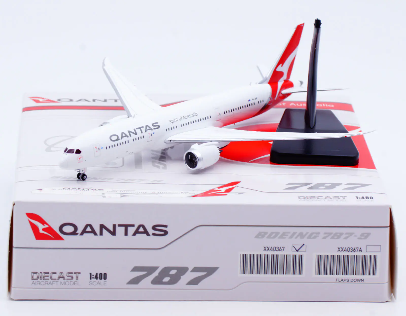 Collectible Diecast Aircraft Model Boeing B787-9 XX40367 JC Wings 1:400 Qantas Airways Reg: VH-ZNF