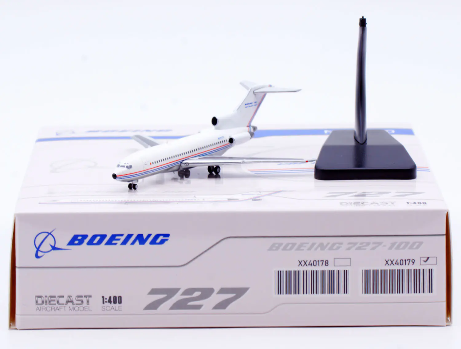 Collectible Diecast Aircraft Model Boeing B727-100 XX40179 JC Wings 1:400 [Flight Test Fantasy] "House Color" Reg: N32720