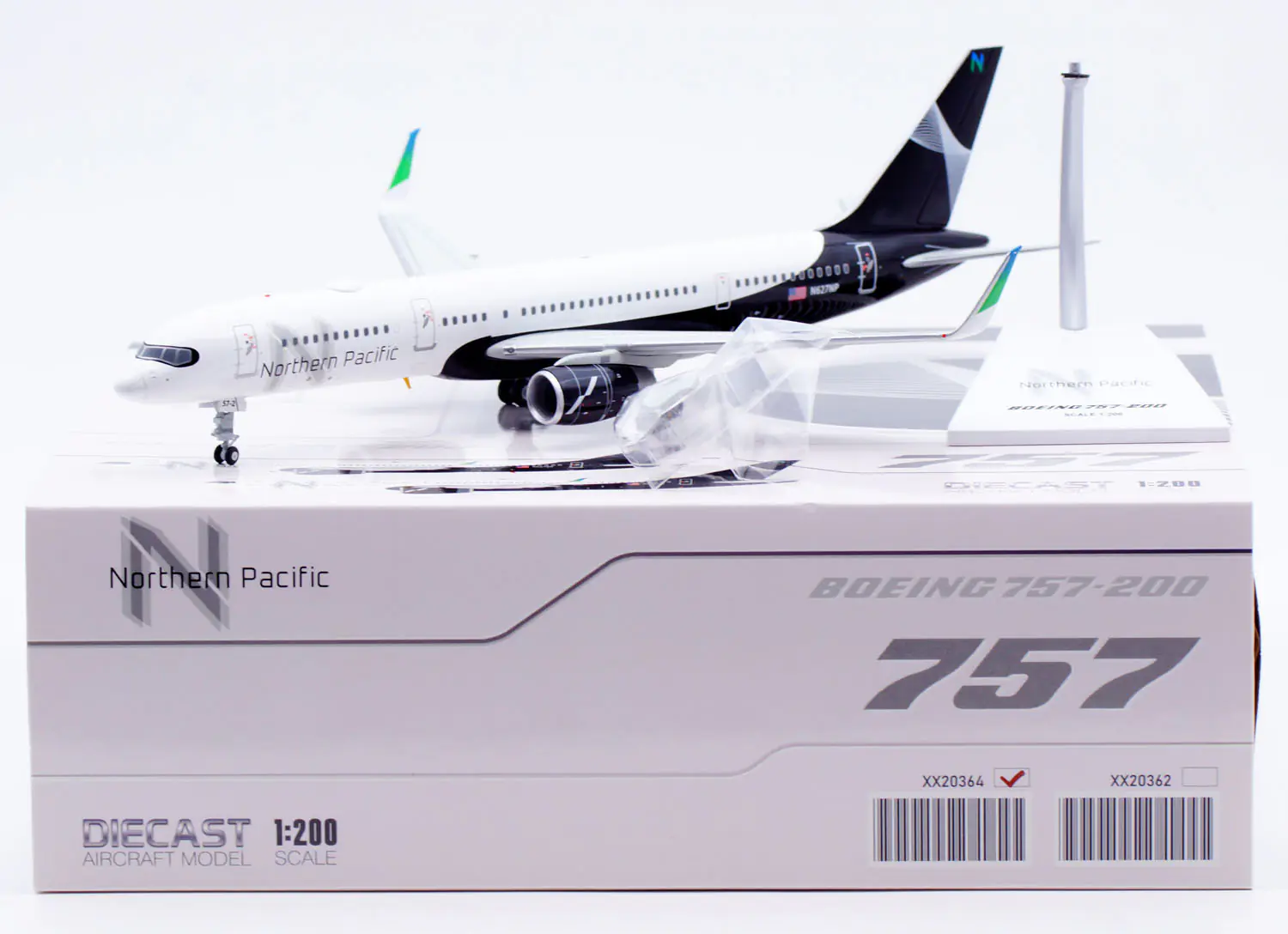 Collectible Diecast Aircraft Model Boeing B757-200 XX20364 JC Wings 1:200 Northern Pacific Airways Reg: N627NP