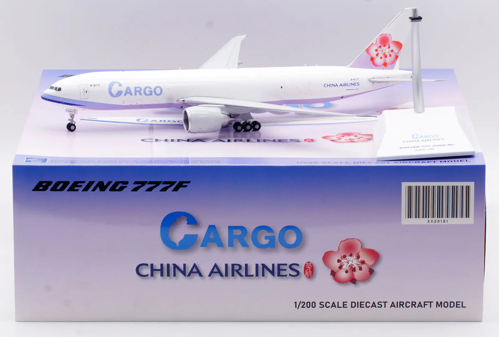 Collectible Diecast Aircraft Model Boeing B777F XX20101 JC Wings 1:200 China Airlines Cargo Reg: B-18771