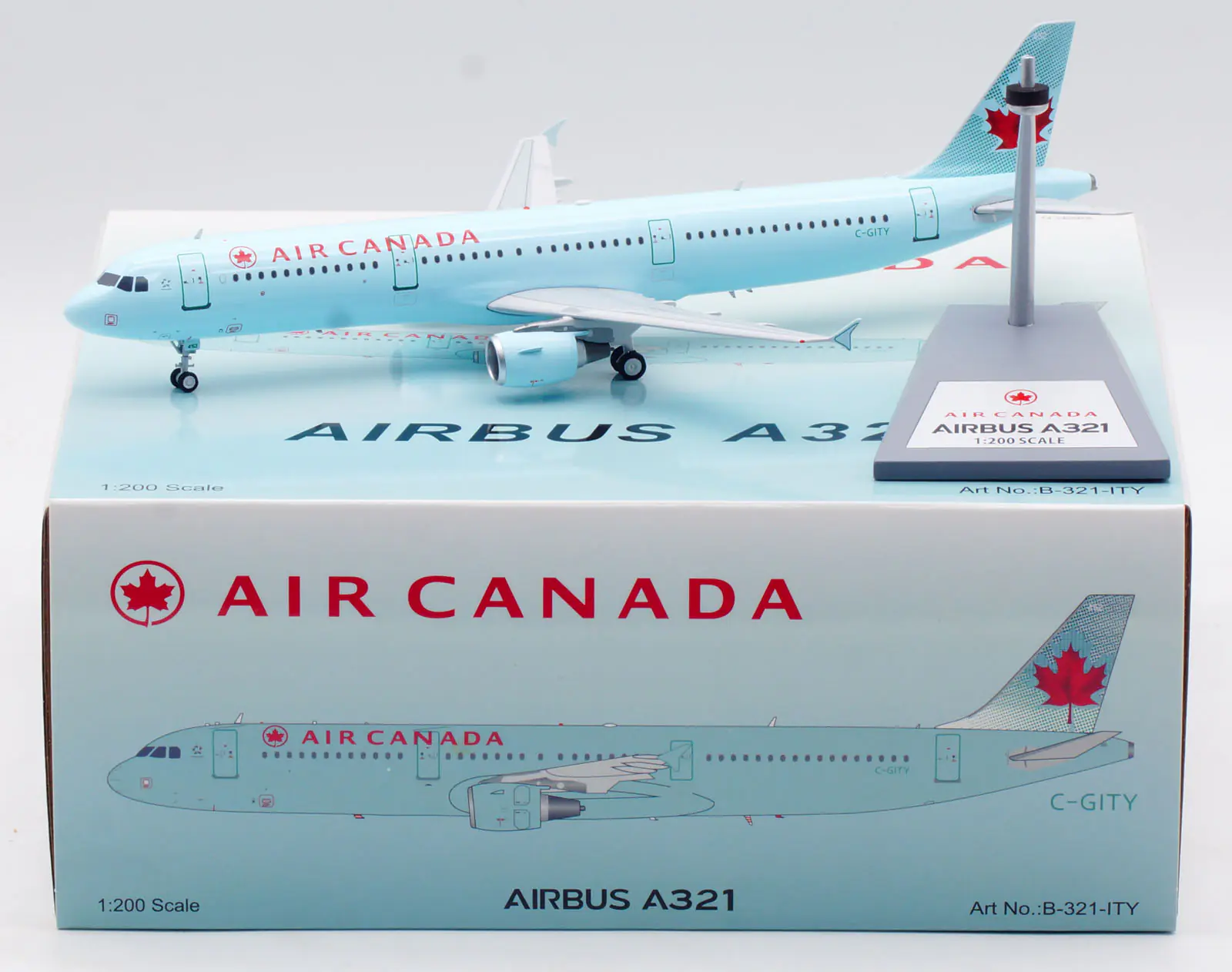 Collectible Diecast Aircraft Model Airbus A321 B-321-ITY B-Models 1:200 Air Canad Reg: C-GITY