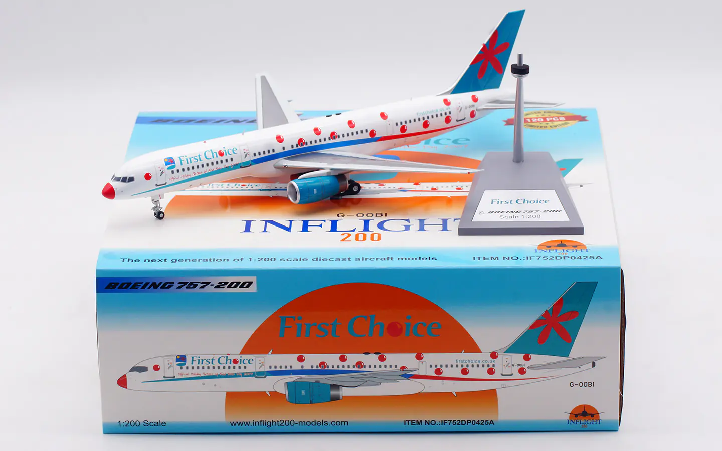 Collectible Diecast Aircraft Model Boeing B757-200 IF752DP0425A INFLIGHT 1:200 First Choice Airways Reg: G-OOBI