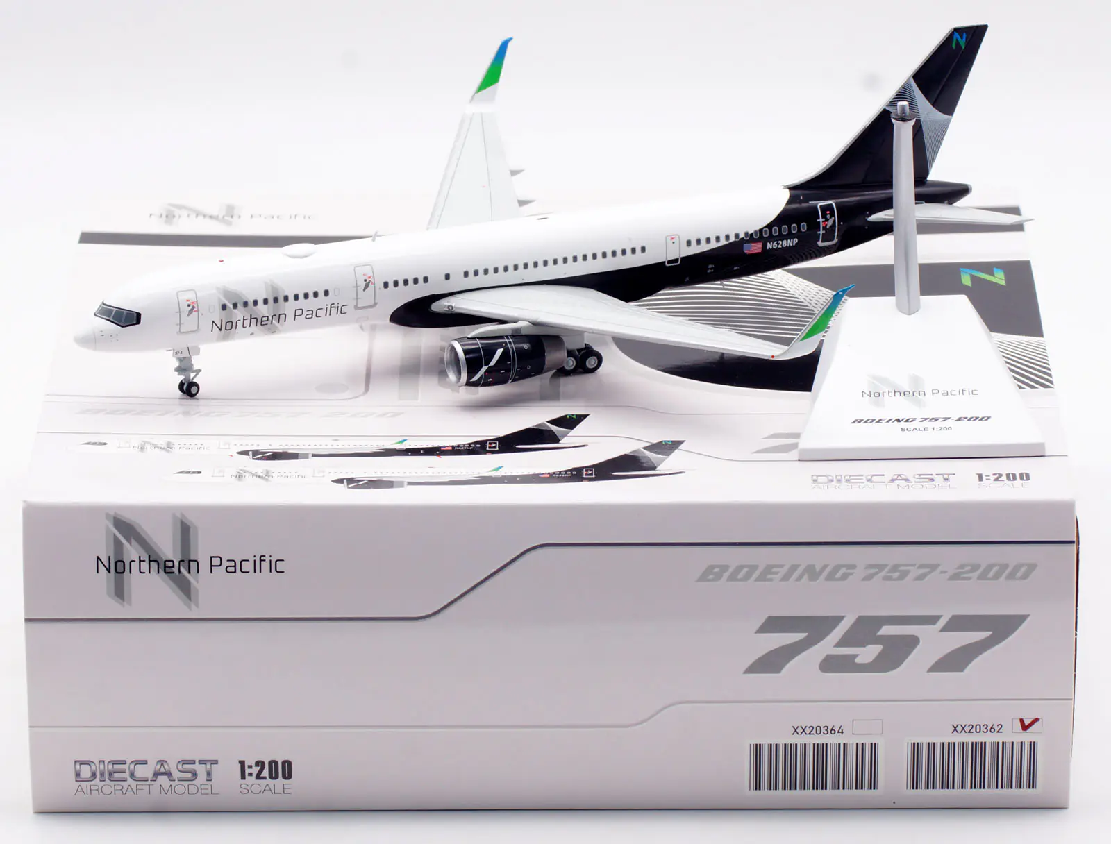Collectible Diecast Aircraft Model Boeing Boeing B757-200 XX20362 JC Wings 1:200 Northern Pacific Airways Reg: N628NP