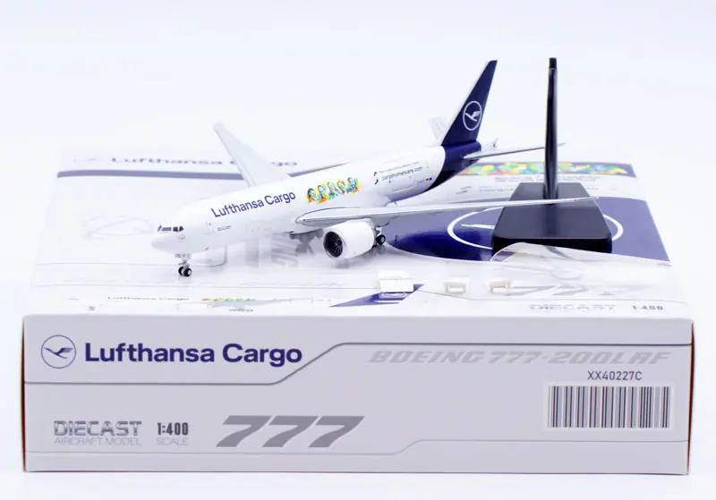 Collectible Diecast Aircraft Model Boeing B777F XX40227C JC Wings 1:400 Lufthansa Cargo Reg: B-209R 'Interactive Series'