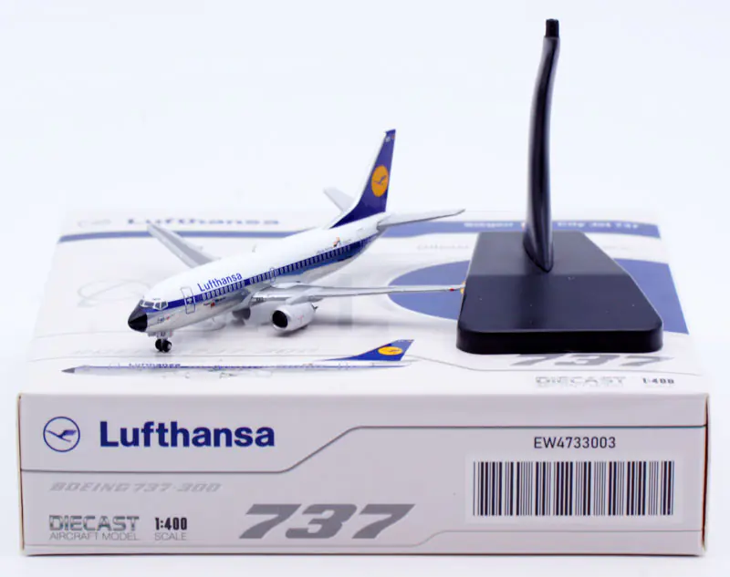Collectible Diecast Aircraft Model Boeing B737-300 EW4733003 JC Wings 1:400 Lufthansa Airlines Reg: D-ABXD