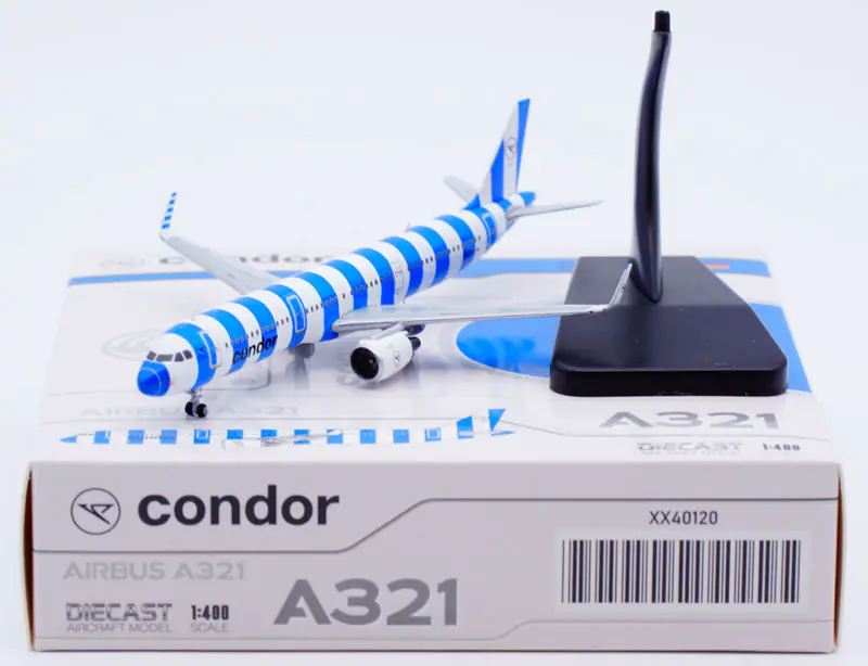 Collectible Diecast Aircraft Model Airbus A321 XX40156 JC Wings 1:400 Condor Airlines Reg: D-ATCF