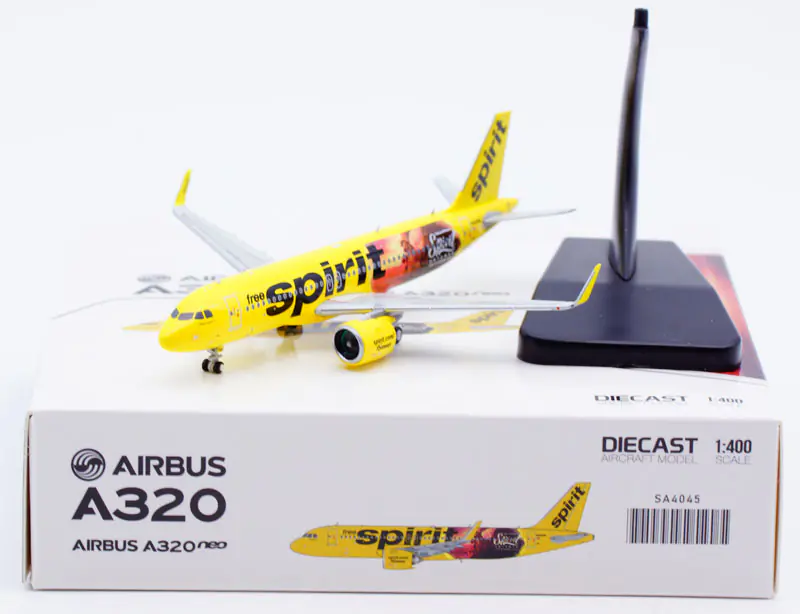Collectible Diecast Aircraft Model Airbus A320neo SA4045 JC Wings 1:400 Spirit Airlines Reg: N932NK