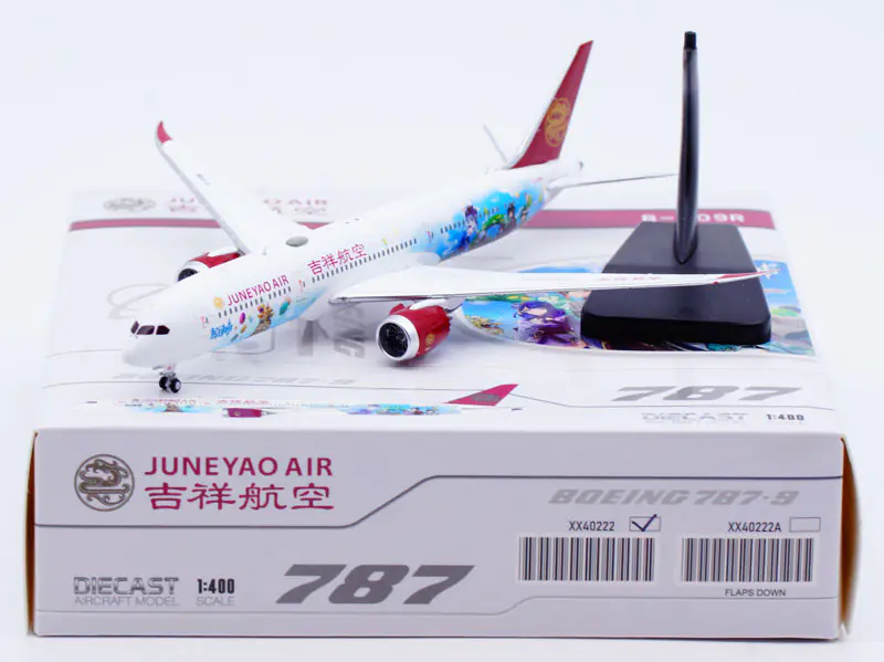 Collectible Diecast Aircraft Model Boeing B787-9 XX40222 JC Wings 1:400 Juneyao Airlines Reg: B-209R