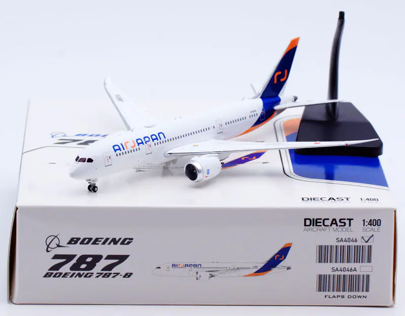 SA4046 Alloy Collectible Plane Gift JC Wings 1:400 Air Japan Boeing 787-8 Diecast Aircraft Jet Model JA801A