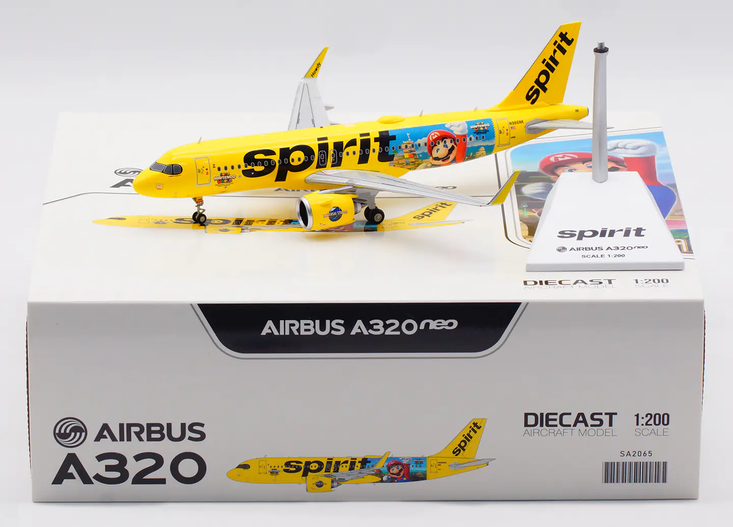 Collectible Diecast Aircraft Model Airbus A320neo SA2065 JC Wings 1:200 Spirit Airlines Reg: N986NK