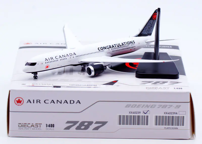 Collectible Diecast Aircraft Model Boeing Boeing B787-9 XX40239 JC Wings 1:400 Air Canada Reg: C-FVNB