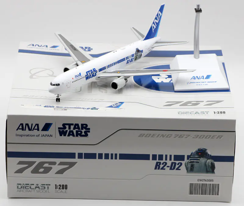 Collectible Diecast Aircraft Model Boeing B767-300 EW2763005 JC Wings 1:200 ANA All Nippon Airways "Star Wars" Reg: JA604A