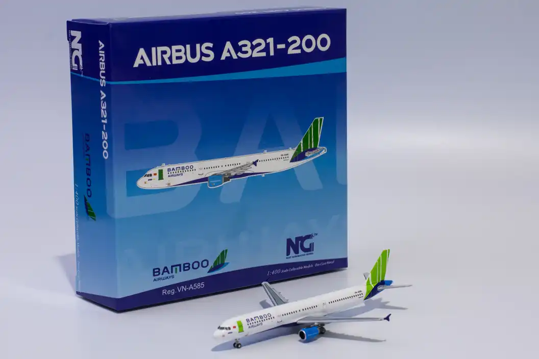 Collectible Diecast Aircraft Model Airbus A321NEO 13025 NG Models 1:400 Bamboo Airways Reg: VN-A585